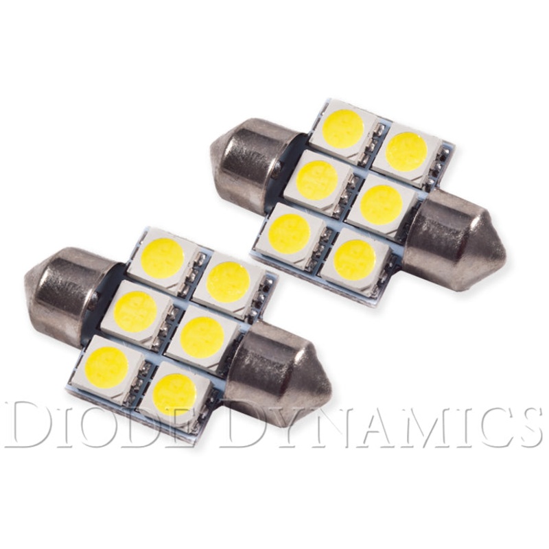 31mm SMF6 LED Bulb Green Pair Diode Dynamics