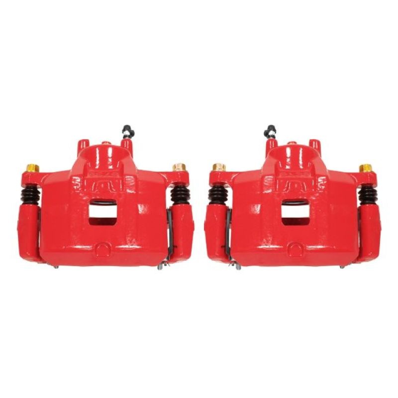Power Stop 07-12 Dodge Caliber Front Red Calipers w/Brackets – Pair