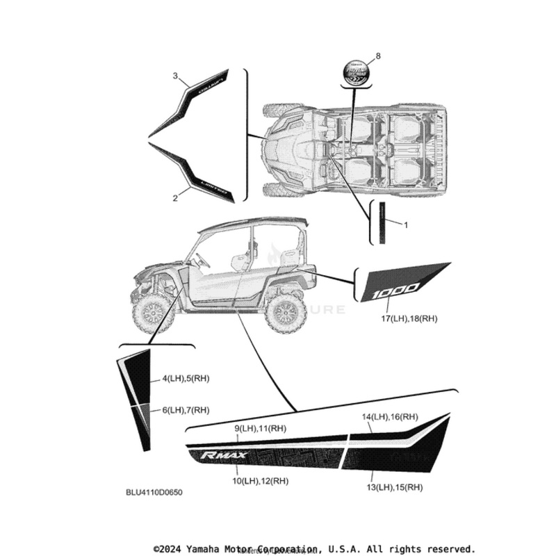 Rear Graphic (LH) by Yamaha