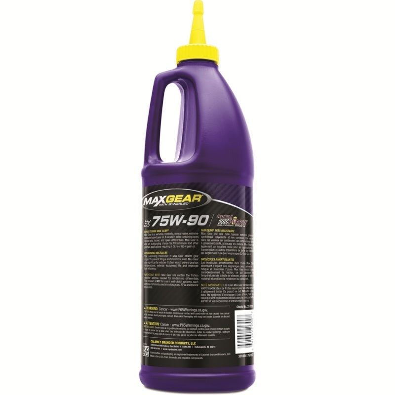 Royal Purple Max Gear Synthetic 75W-90 Gear Oil (Canada) – 1 Quart