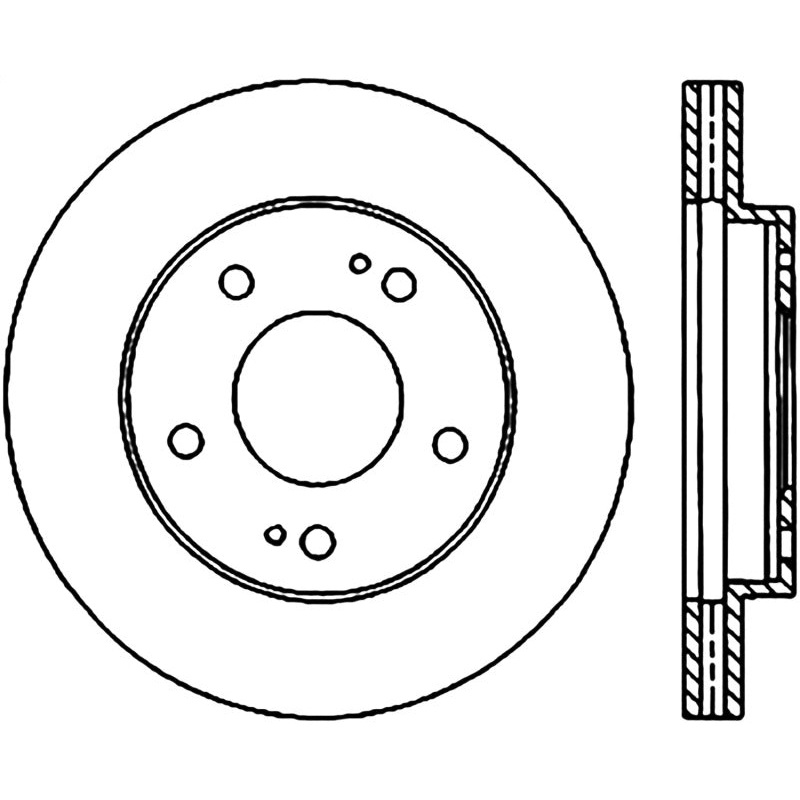 StopTech Power Slot 90-99 Mitsubishi Eclipse/Eagle Talon/Plymouth Laser Left Front Cryo Rotor