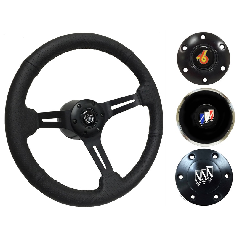 1969-89 Buick Steering Wheel Kit | Perforated Black Leather | ST3586BLK