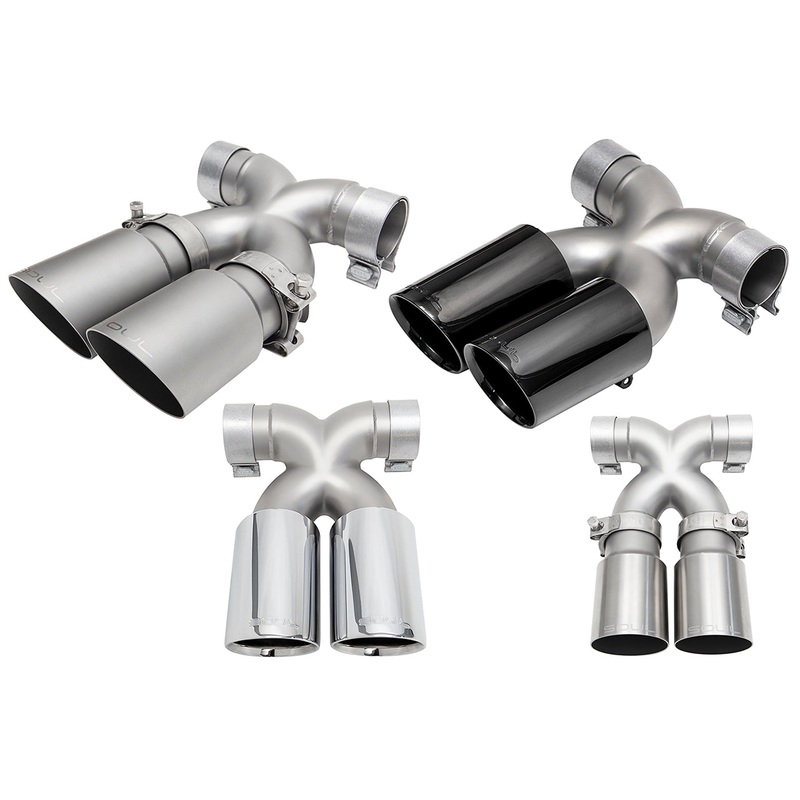 SOUL 17+ Porsche 718 Cayman / Boxster Bolt-On X-Pipe w/ Tips – Straight Cut Signature Satin Tips