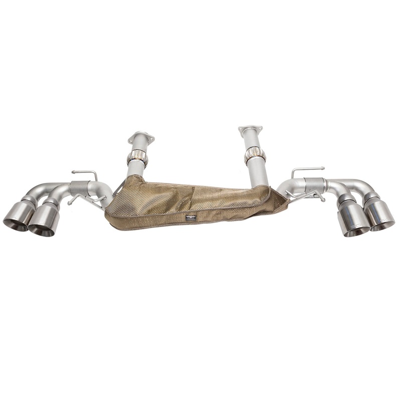 SOUL 20+ Chevrolet C8 Corvette Sport Exhaust Package – 4in Slash Cut Tips – Brushed