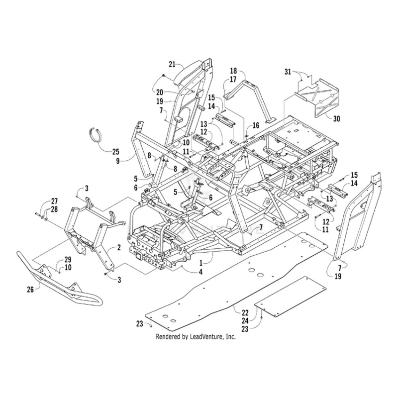 Support, Overhead – Right By Arctic Cat