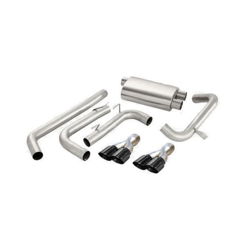 1998-2002 Chevrolet Camaro / Pontiac Firebird 3.0″ Cat-Back, Dual Rear Exit with Twin 3.5″ Black Pro-Series Tips by Corsa (14143BLK)