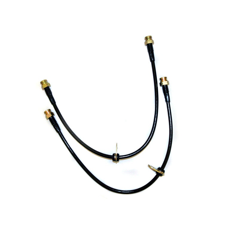 AP 08+ Mitsubishi Evo X Front Steel Braided Brakeline Kit