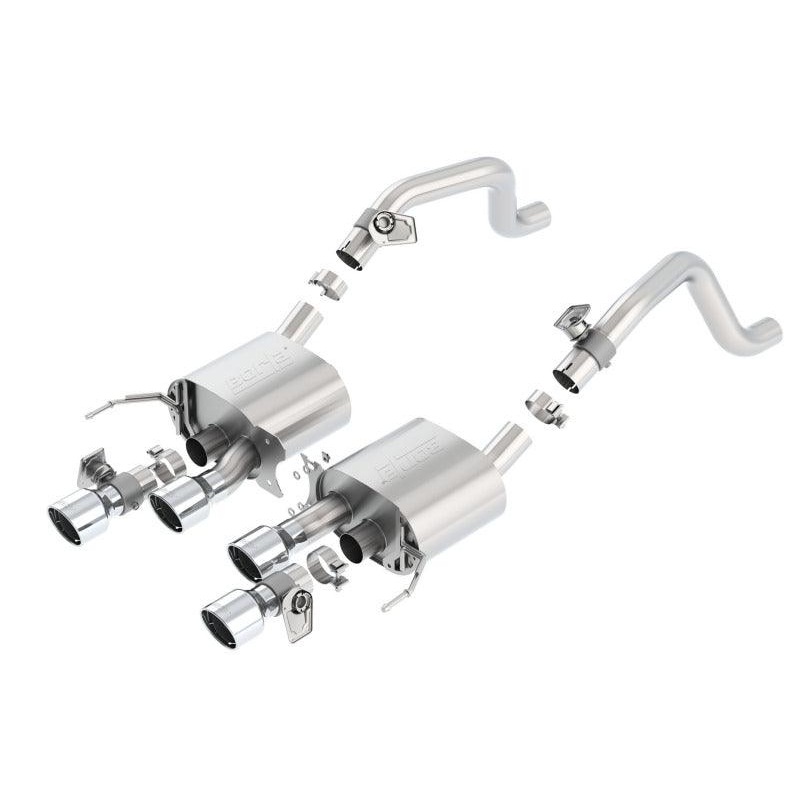 Borla 14-19 Chevy Corvette C7 6.2L RWD w/AFM &NPP S-Type Dual Round Rolled Center Rear Exit Exhaust