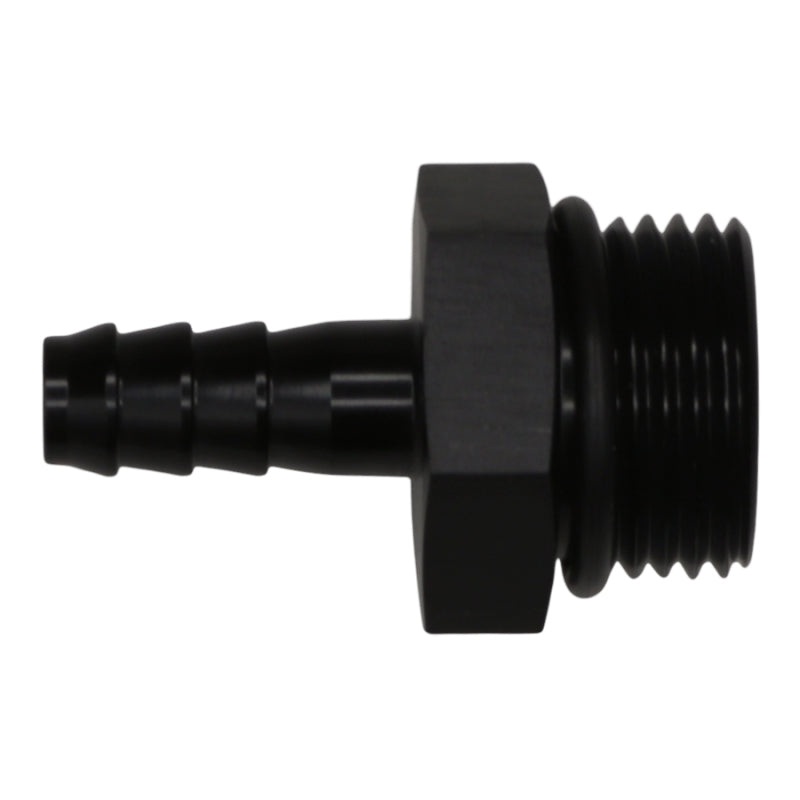 DeatschWerks 10AN ORB Male to 5/16in Male Triple Barb Fitting (Incl O-Ring) – Anodized Matte Black