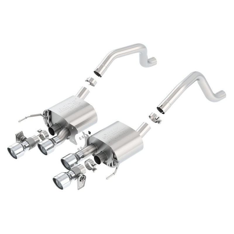 Borla 15-19 Chevy Corvette C7 ZO6 6.2L w/o AFM w/ NPP ATAK Quad RD RL AC Tips Center Rear Exit Exh