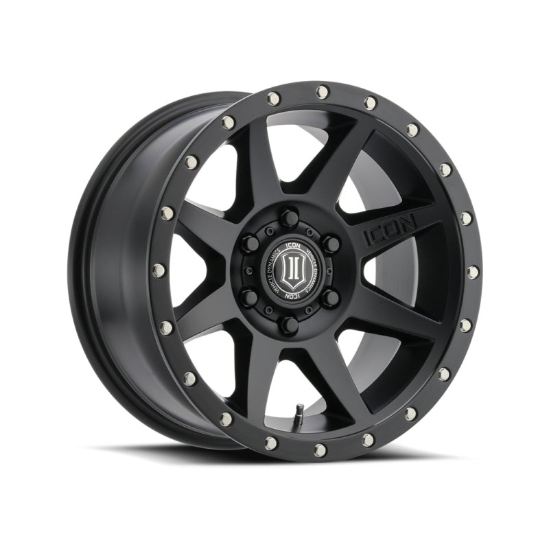 ICON Rebound 17×8.5 6×135 6mm Offset 5in BS 87.1mm Bore Satin Black Wheel