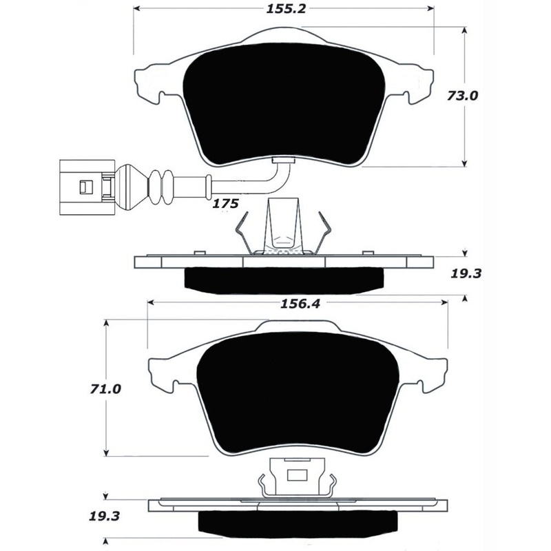Porterfield Brake Pads for 2008 VOLKSWAGEN PASSAT 4-Motion 3.6L Standard Calipers