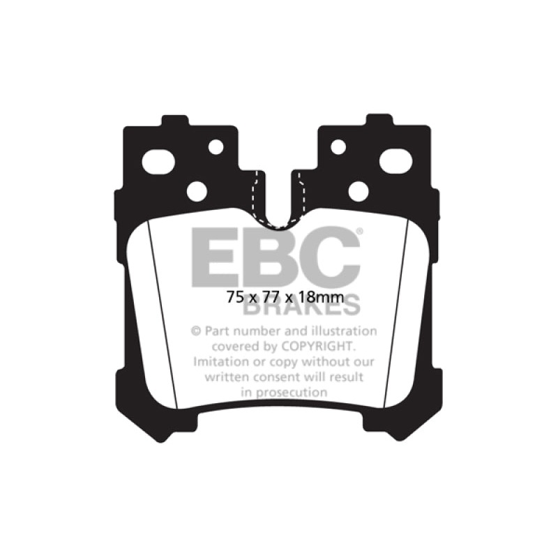 EBC 07+ Lexus LS460 4.6 Redstuff Rear Brake Pads