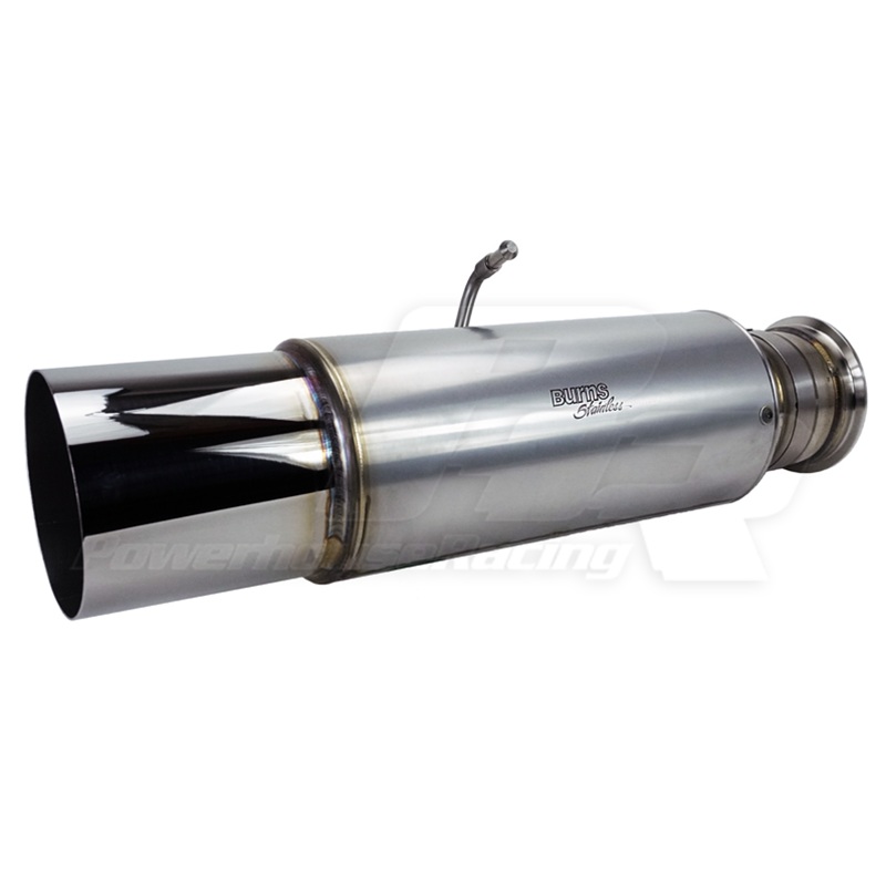 PowerHouse Racing (PHR) Burns 4″ Muffler with 5″ polished tip, for 1993-1998 MKIV Supra