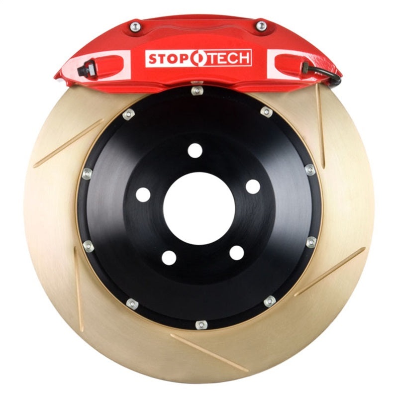 StopTech 08-09 BMW M3 (E92) V8 Front 355×35 Red ST-40 Calipers Zinc Slotted Rotors/Pads/SS Lines