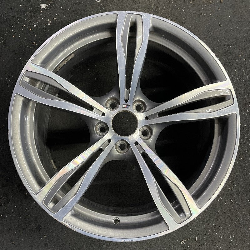 20″ BMW M6 12-17 20×9.5 alloy frt 5 double spoke narrow opening in spoke polished spoke face Original OEM Wheel Rim