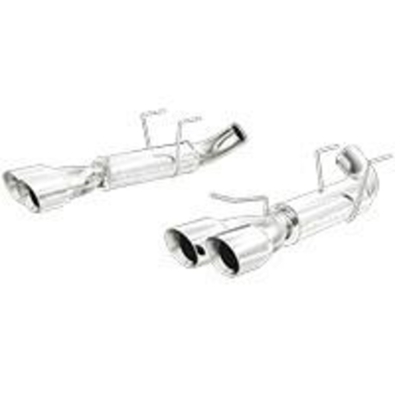 2011-2014 Ford Mustang Axle Back Exhaust; Competition Series; Dual Split Rear Exit by Magnaflow (15077)