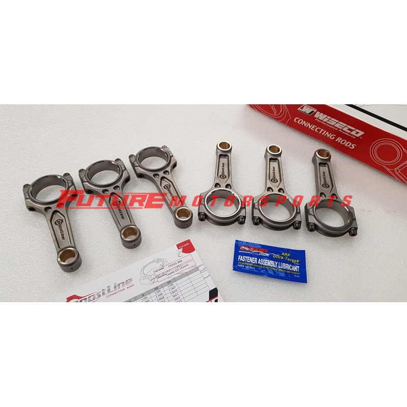 Boostline Toyota 2JZ-GE, 2JZ-GTE Connecting Rod Set, 142.00 mm Length ARP625+ BOLTS