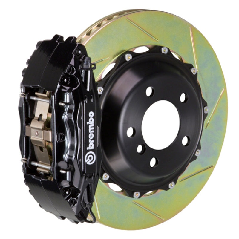 Brembo 08-14 WRX/15-21 WRX Front GT BBK 4 Piston Cast 2pc 355×32 2pc Rotor Slotted Type1-Black | 1H2.8006A1