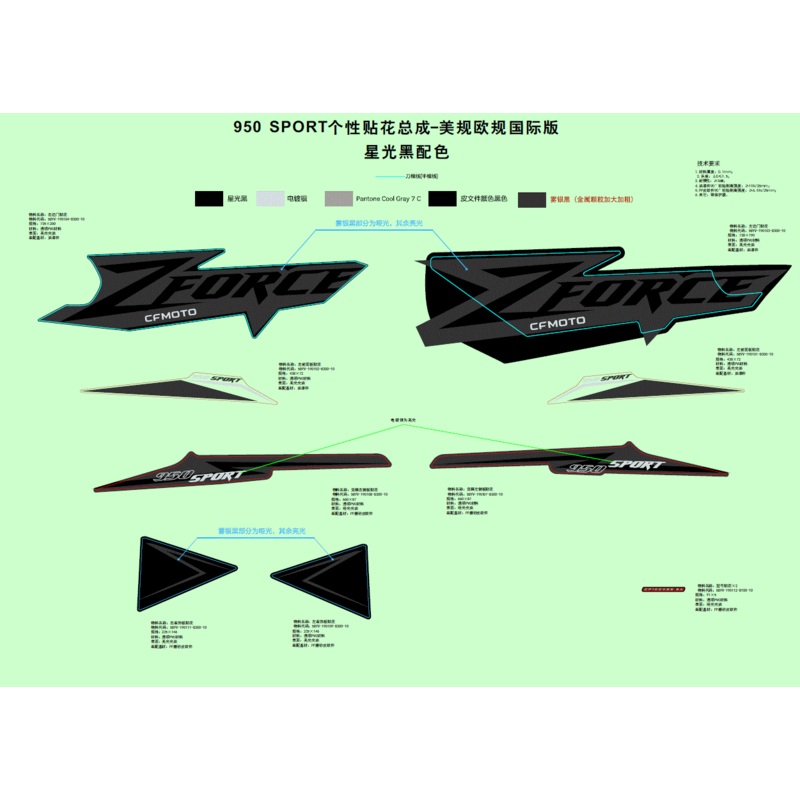 Decal LH Side Door by CF Moto