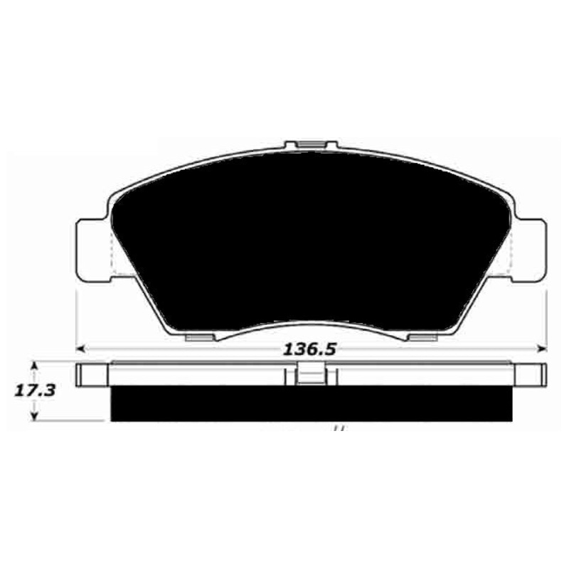 Porterfield Brake Pads for 1995 HONDA CIVIC Coupe EX w/o abs