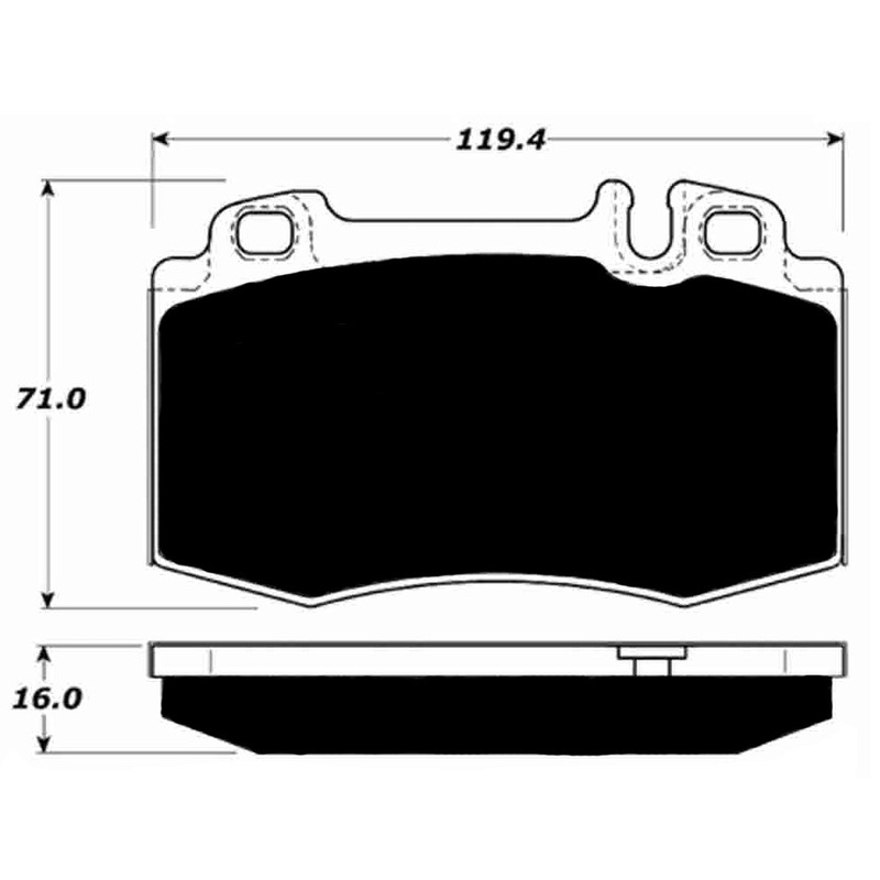 Porterfield Brake Pads for 2006 MERCEDES-BENZ E55 AMG 2 Pad Front Caliper