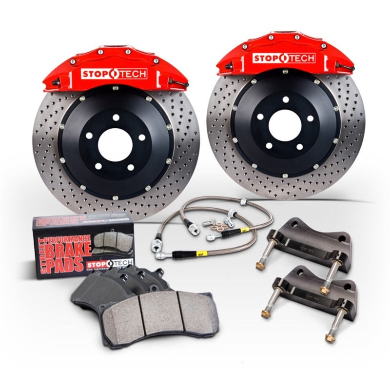 StopTech 06-10 BMW M5 E60 Rear BBK w/Trophy ST-41 Calipers Zinc Slotted 380×32 Rotor Pads and Lines