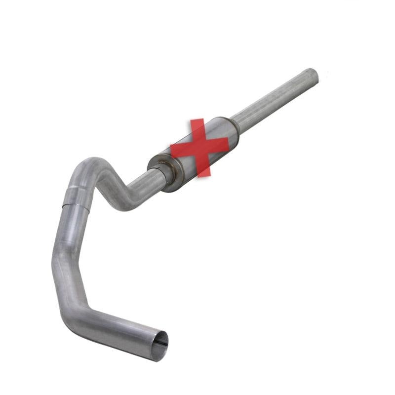 Diamond Eye KIT 4in CB MFLR RPLCMENT PIPE SGL AL: 2004.5-2007.5 DODGE CUMMINS 600
