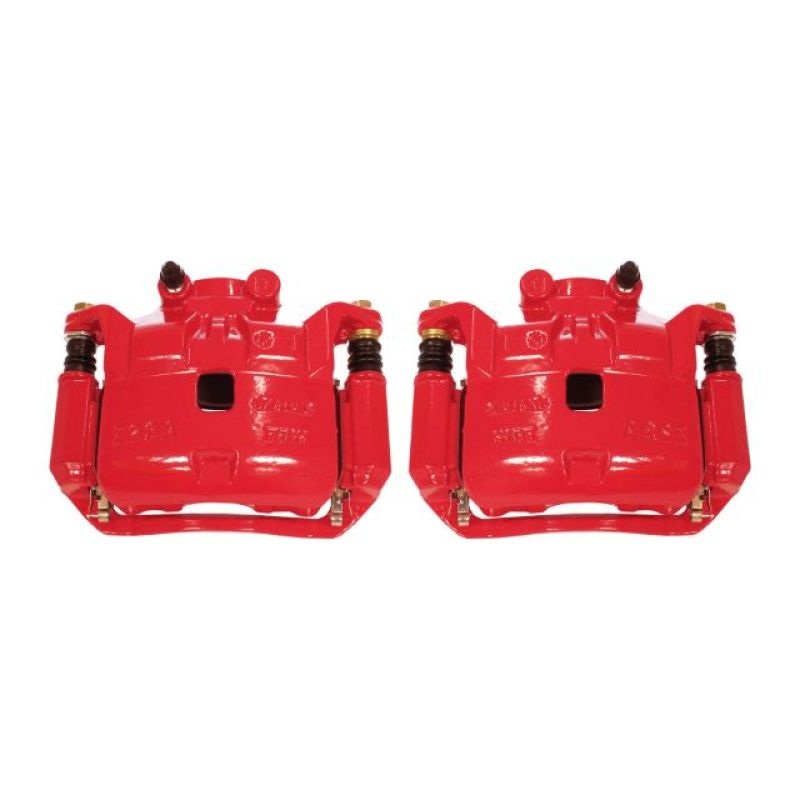 Power Stop 12-18 Nissan Versa Front Red Calipers w/Brackets – Pair