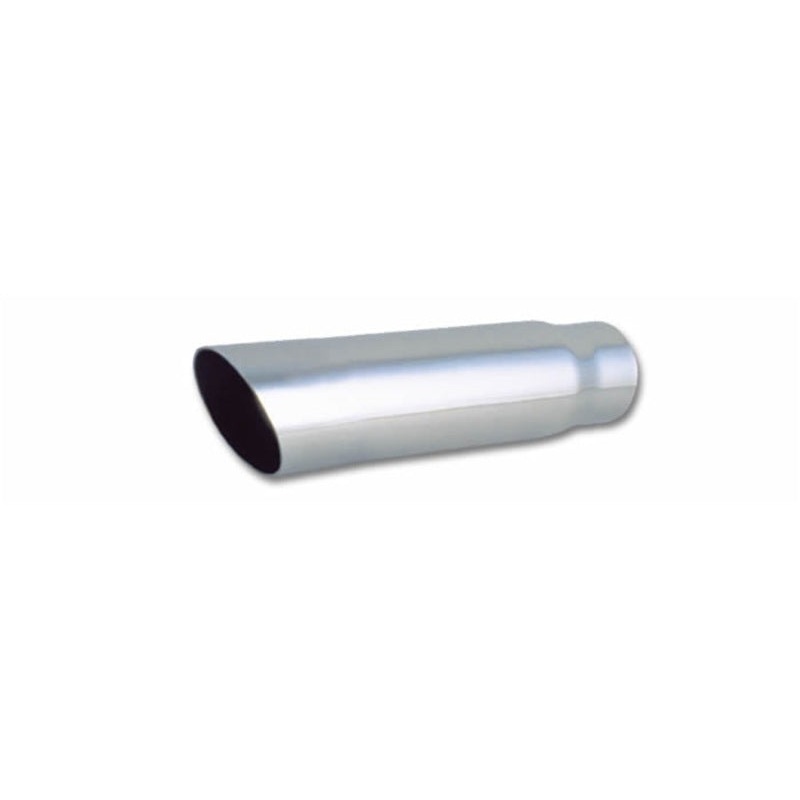 Vibrant 3.5in Round SS Truck/SUV Exhaust Tip (Single Wall Angle Cut) – 3in inlet 11in long