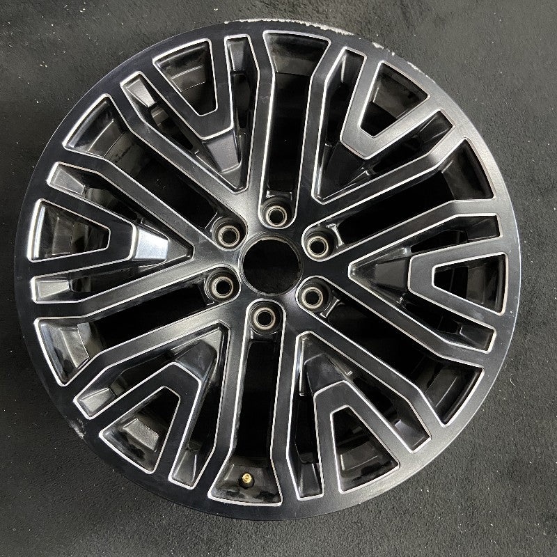 22″ SIERRA 1500 PICKUP 19 22×9 6 spoke black with machined accents opt SEV Original OEM Wheel Rim