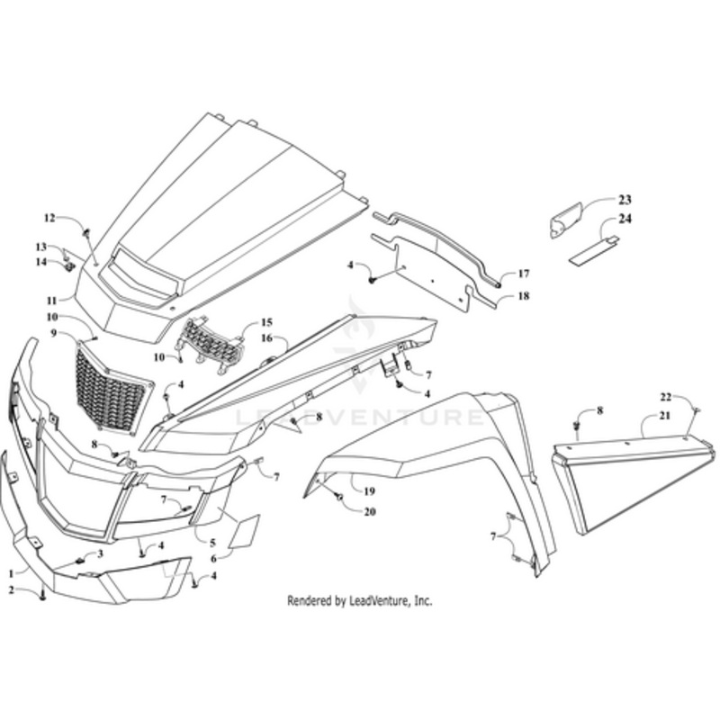 Front Fender – Inner – Left – Green by Arctic Cat