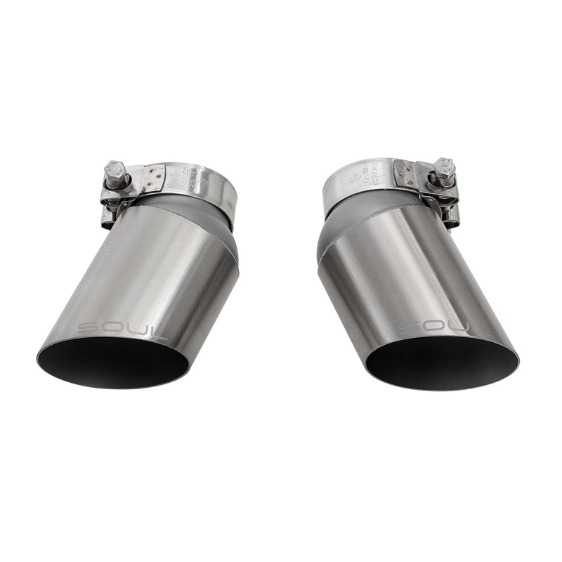 SOUL 06-09 Porsche 997.1 Turbo Sport X-Pipe Exhaust (w/ 200 Cell Cats) – GT2 Style Brushed Tips