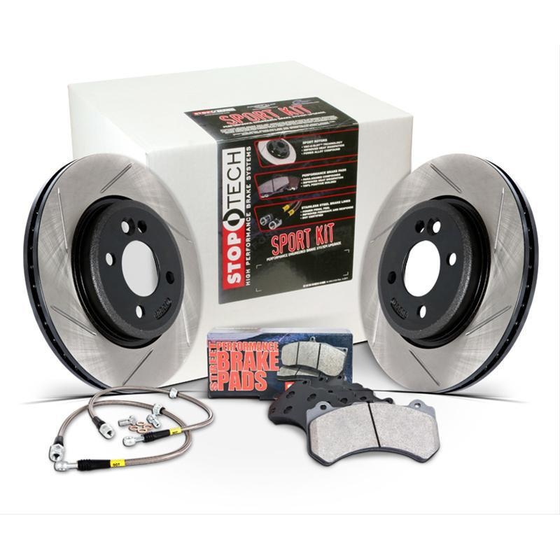 Stoptech Slotted Sport Brake Kit – Front | 2005-2007 Subaru Impreza STI (977.47006F)