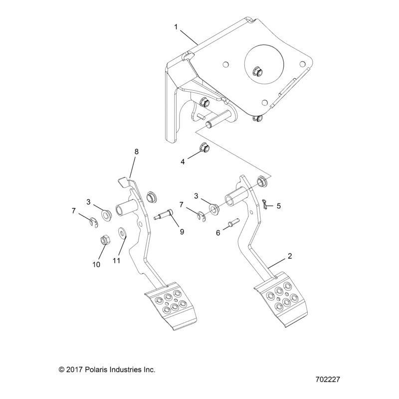 Weld-Pedal Eps Mnt,Tr,Blk by Polaris