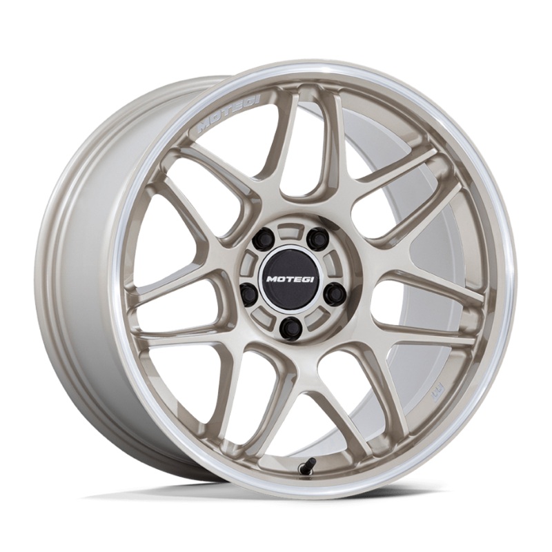 18×9.5 Motegi Tsubaki MR158 Motorsport Gold w/Machined Lip