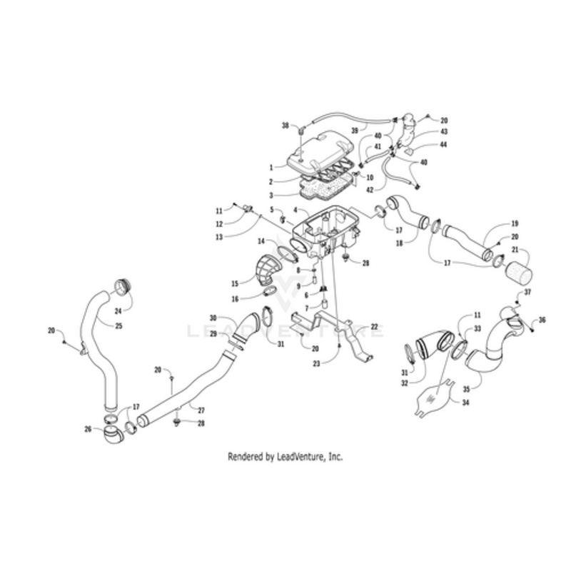 Air Box Top Fabricated (R/B 1470-220) by Arctic Cat