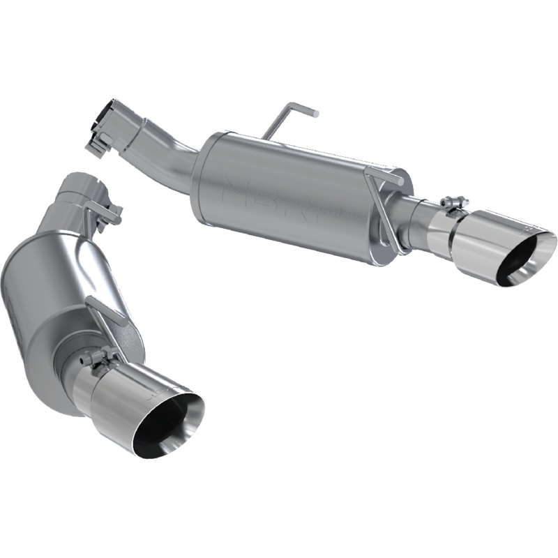 MBRP 2.5-Inch Street Profile Dual Exit Axle-Back Exhaust w/ Stainless Steel Tips | 2007 – 2010 Ford Mustang GT / GT500 (S7200304)