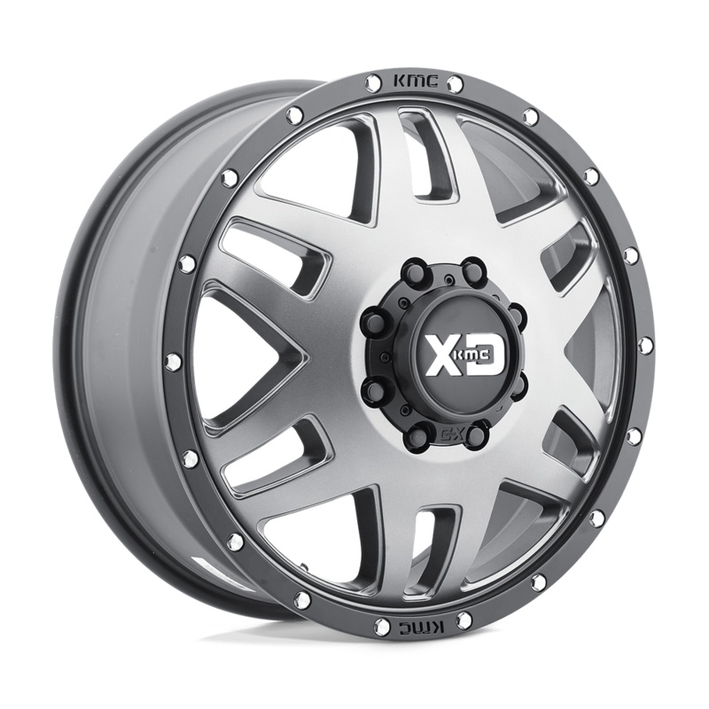 XD Wheels XD130 Machete Dually 20″ 8×165.1 Matte Gray Black Ring