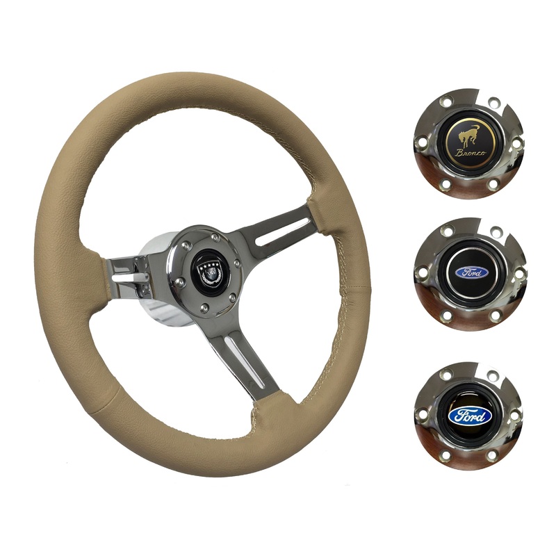 1978-91 Ford Bronco Steering Wheel Kit | Tan Leather | ST3012TAN