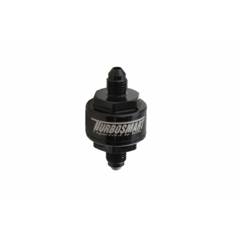 Turbosmart Billet Turbo Oil Feed Filter 44um -3AN Black Universal | TS-0804-1001