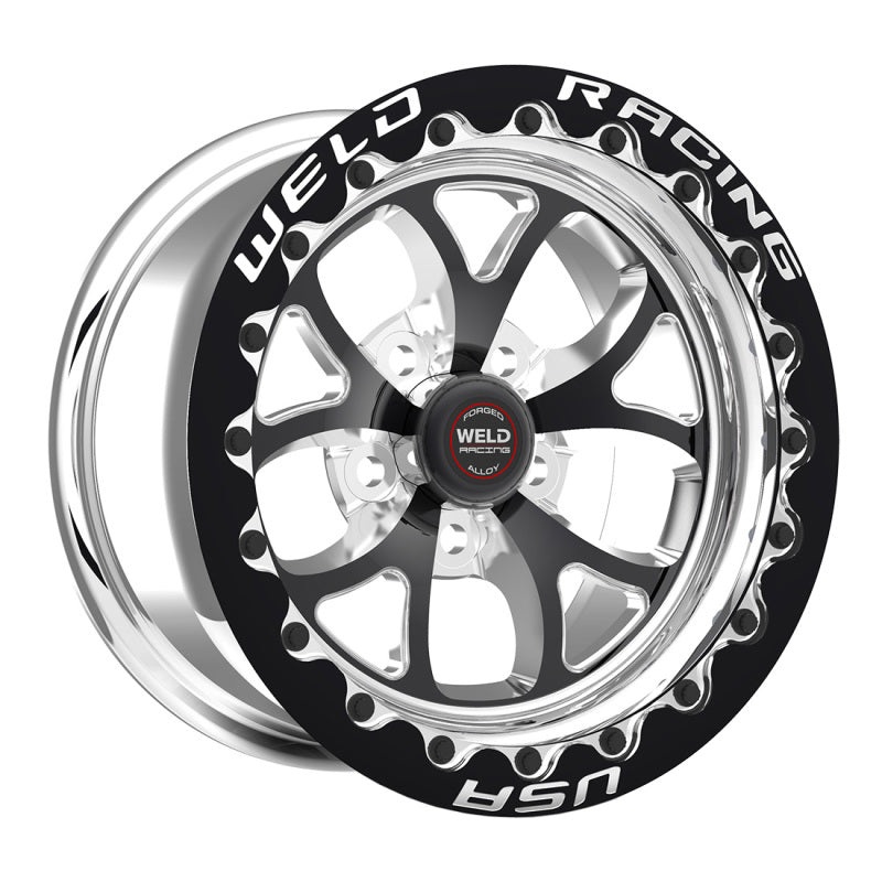 Weld S76 17×10.5 / 5×120 BP / 7.7in. BS(50mm Offset) Black Wheel (High Pad) – Single Beadlock