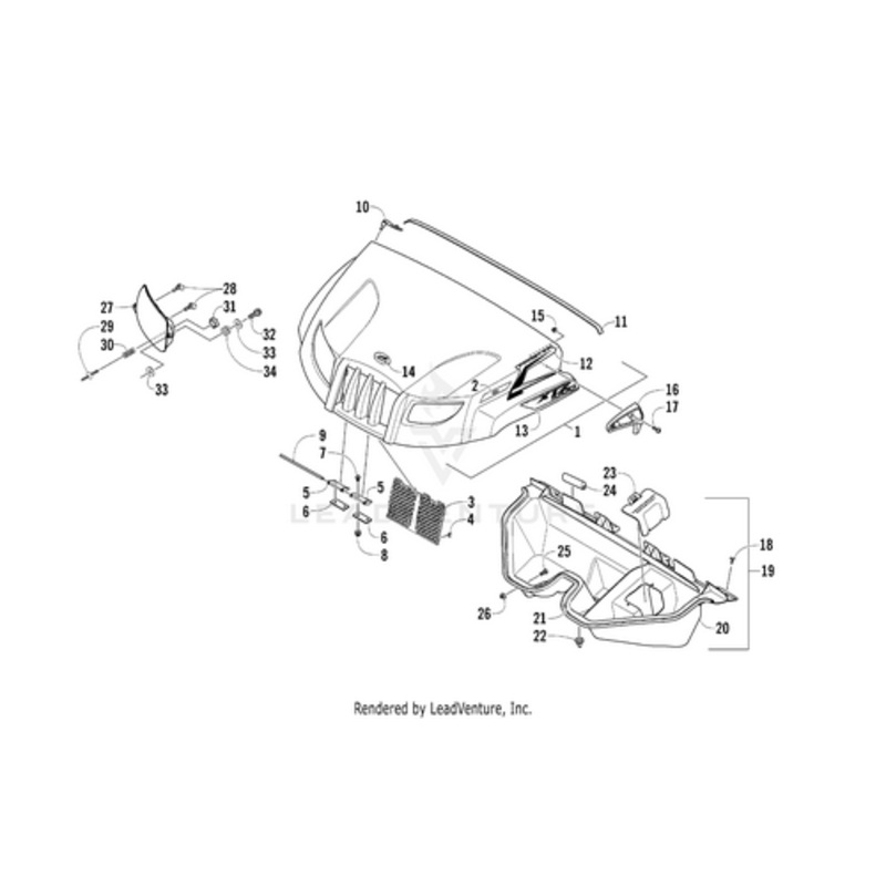 Hood Decal – Prowler – Left by Arctic Cat