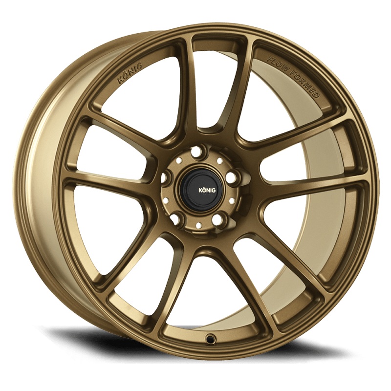 Konig Heliogram 15X8 4X100 ET36 Matte Bronze Knurled Bead Flow Formed