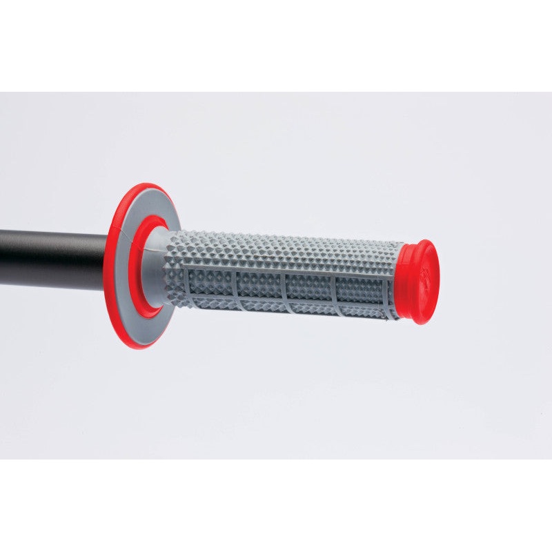 Renthal MX Dual Compound Grips Tapered 1/2 Waffle – Grey/ Red
