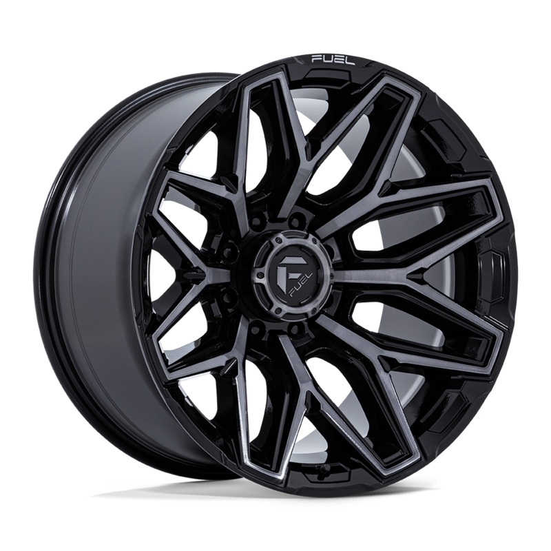 Fuel Wheels Flux 20″ 8×180 Gloss Black Brushed Face With Gray Tint