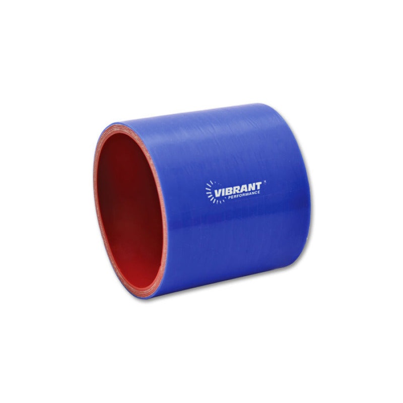 Vibrant 4 Ply Reinforced Silicone Straight Hose Coupling – 1in I.D. x 3in long (BLUE)