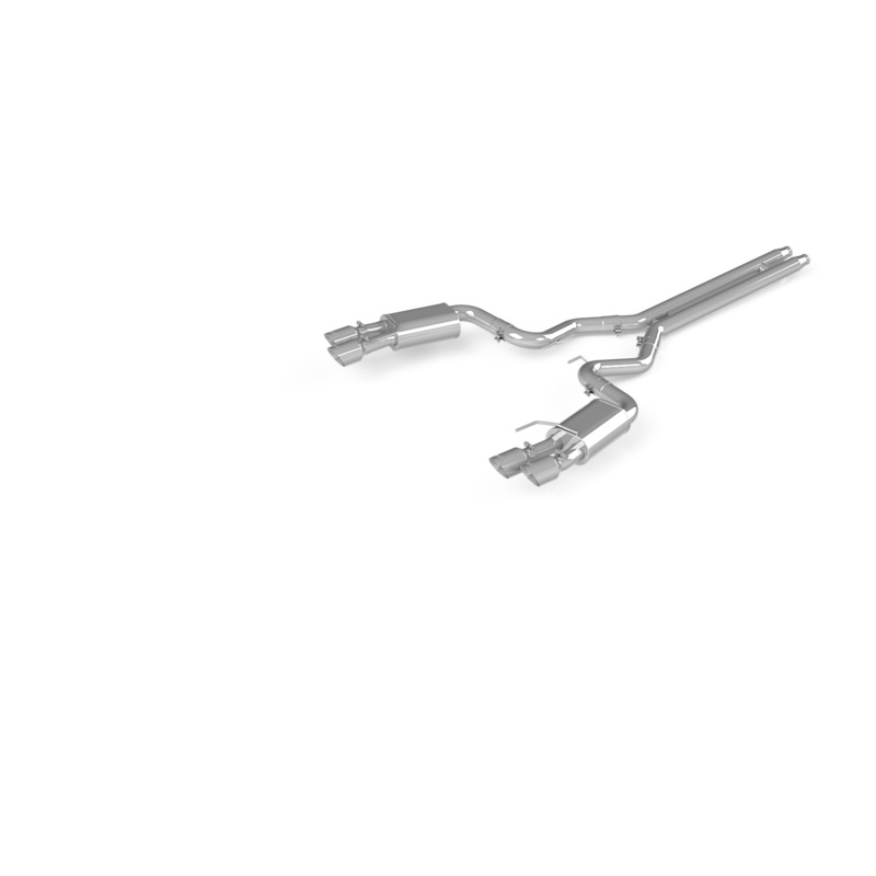 MBRP 3-Inch Street Quad Exit Cat-Back Exhaust w/ Stainless Steel Tips | 2018 – 2021 Ford Mustang GT(S7205304)