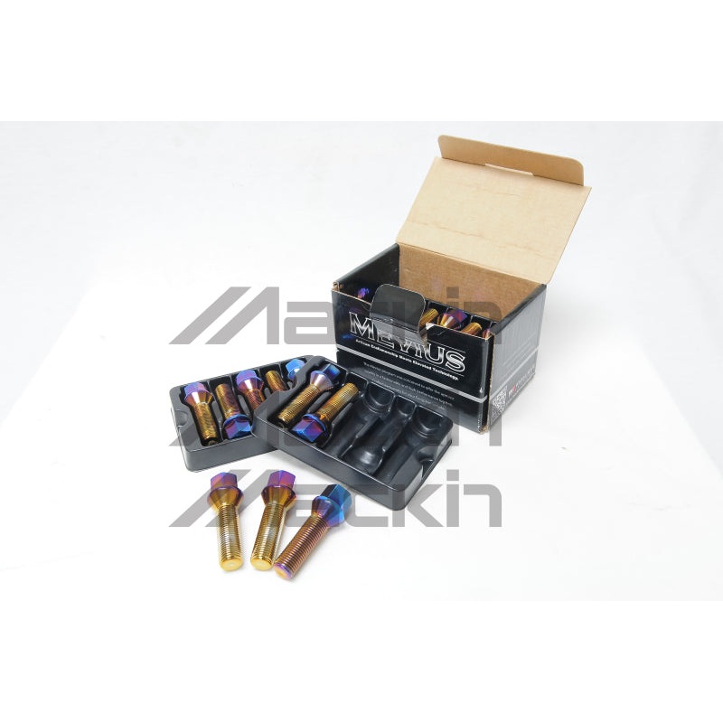 Wheel Mate Mevius 17 Hex Lug Bolt Set of 20 – Black 14×1.25 40mm Cone 60 DEG TAP