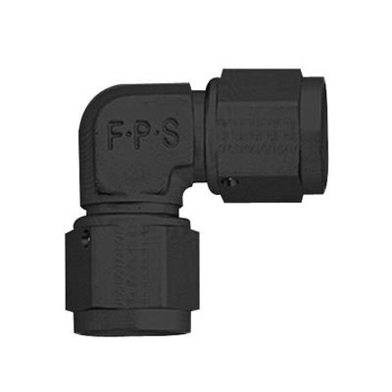 Fragola -12AN x 90 Degree Female Coupler – Black